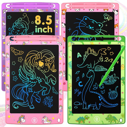 Moowalis 4 pack LCD writing tablet colorful kids doodle board front view
