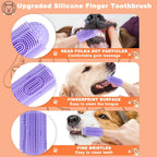 Close up of soft silicone bristles on Yueyuejia dog toothbrush