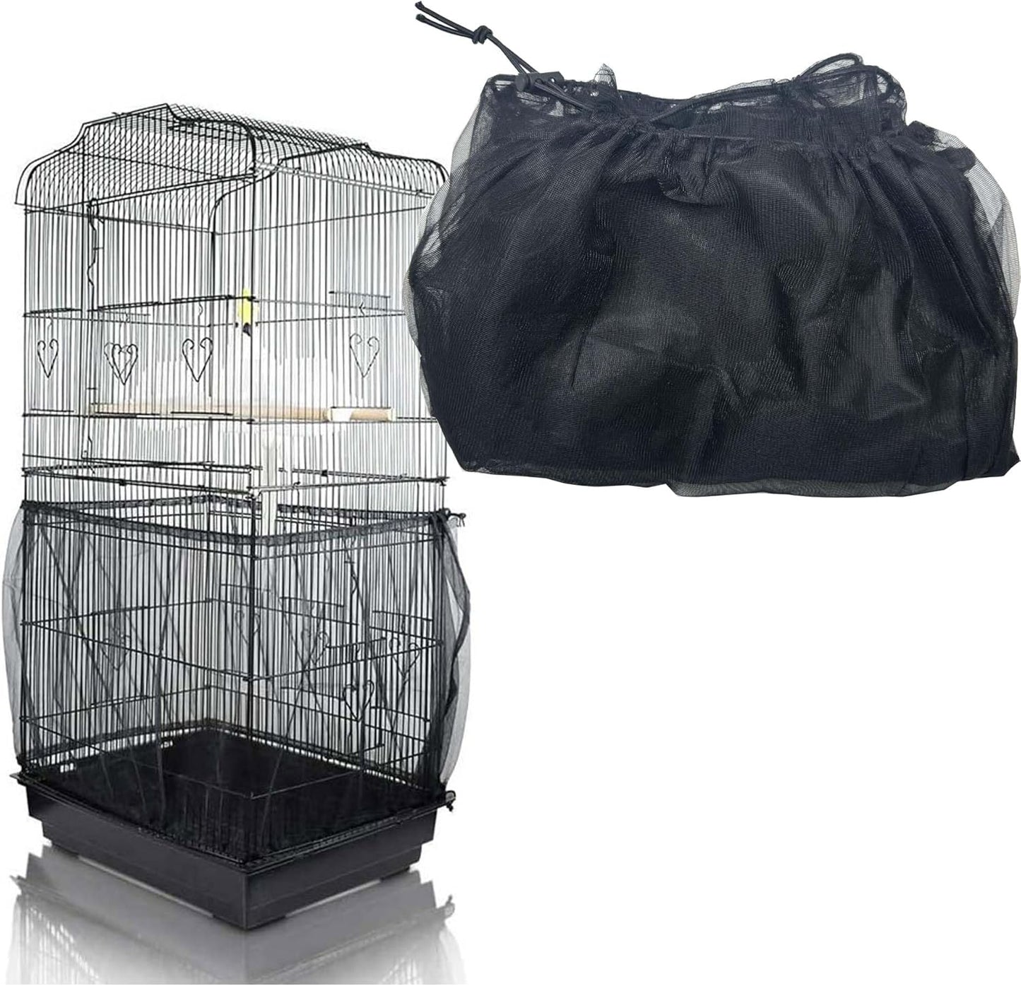 Allazone large size white mesh netting dimensions and fitment view