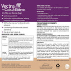 Vectra monthly flea prevention for small cats three month supply packaging details