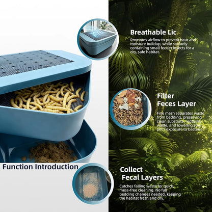 Top view of Zmiyivara insect breeding box