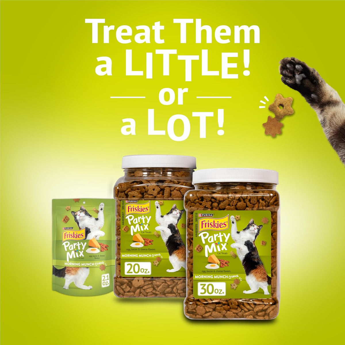 Purina Friskies Party Mix Morning Munch Crunch Egg,Baconand Cheese FlavorsCat Treats - 30 oz Canister - Image 9