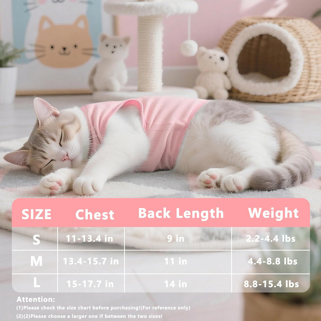 Cat wearing Lievuiken recovery suit side profile