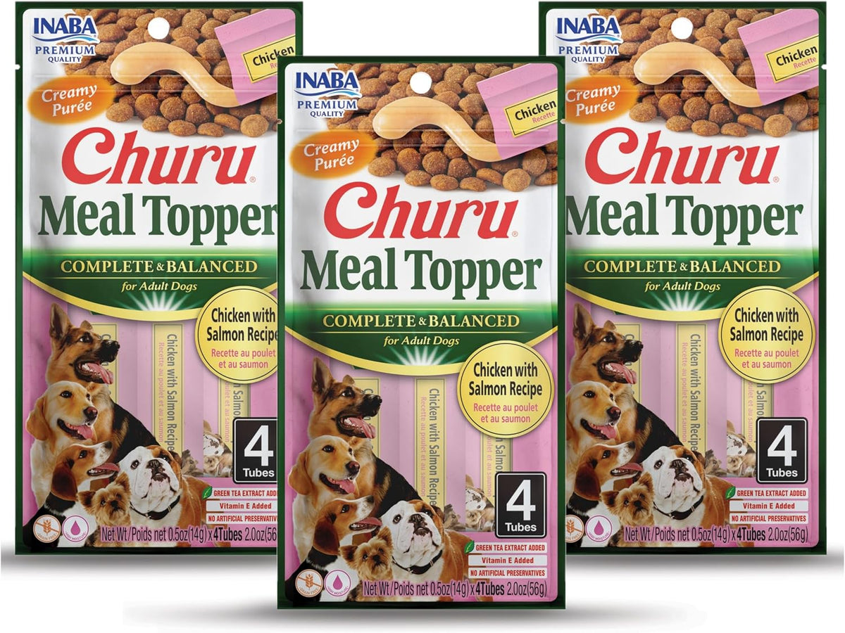 INABA Churu Meal Topper for Dogs, Complete & Balanced, Creamy, Lickable Pure Dog Food Topper, 0.5 Ounce Tube, 20 Tubes (4 per Pack), 5 Flavor Variety - Image 12