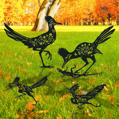 Premium powder coated cat silhouette grave stake for outdoor yard tribute