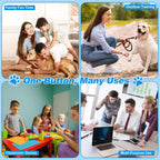 Premium USA imported pet speech device packaging containing eight recordable communication buzzers