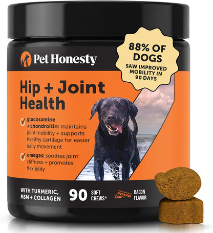Hip + Joint Supplement for Dogs with Glucosamine Chondroitin - MSM, Turmeric & Collagen Soft Chews - Joint Function, Stiffness, and Mobility Support, May Reduce Occasional Discomfort (Chicken, 90 Ct) - Image 14