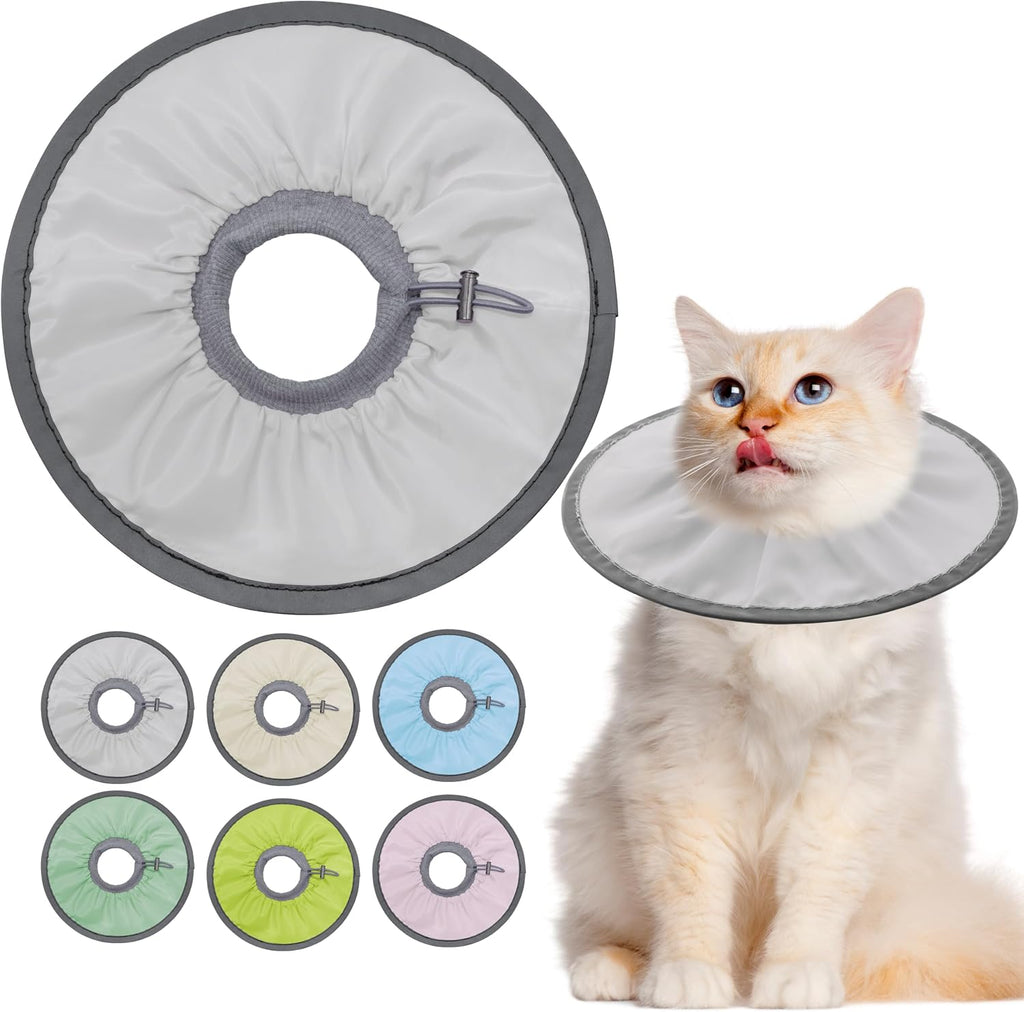 Seyezo Lightweight Cat Cone Collar Soft, Soft Comfortable Cat Recovery Collar After Surgery, Elizabethan E Collar for Cats, Cone for Cats to Stop Licking (Pale Pink, Small) - Image 13
