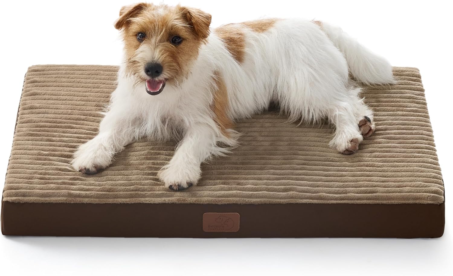 Bedsure ComfyFleece Dog Beds Large Sized Dog- Orthopedic Pet Beds for Crate with Removable Machine Cover, NOT Waterproof Egg Crate Foam Puppy Mat for Pets Up to 50 lbs, 35x22x2.8, NOT Chewproof - Image 13