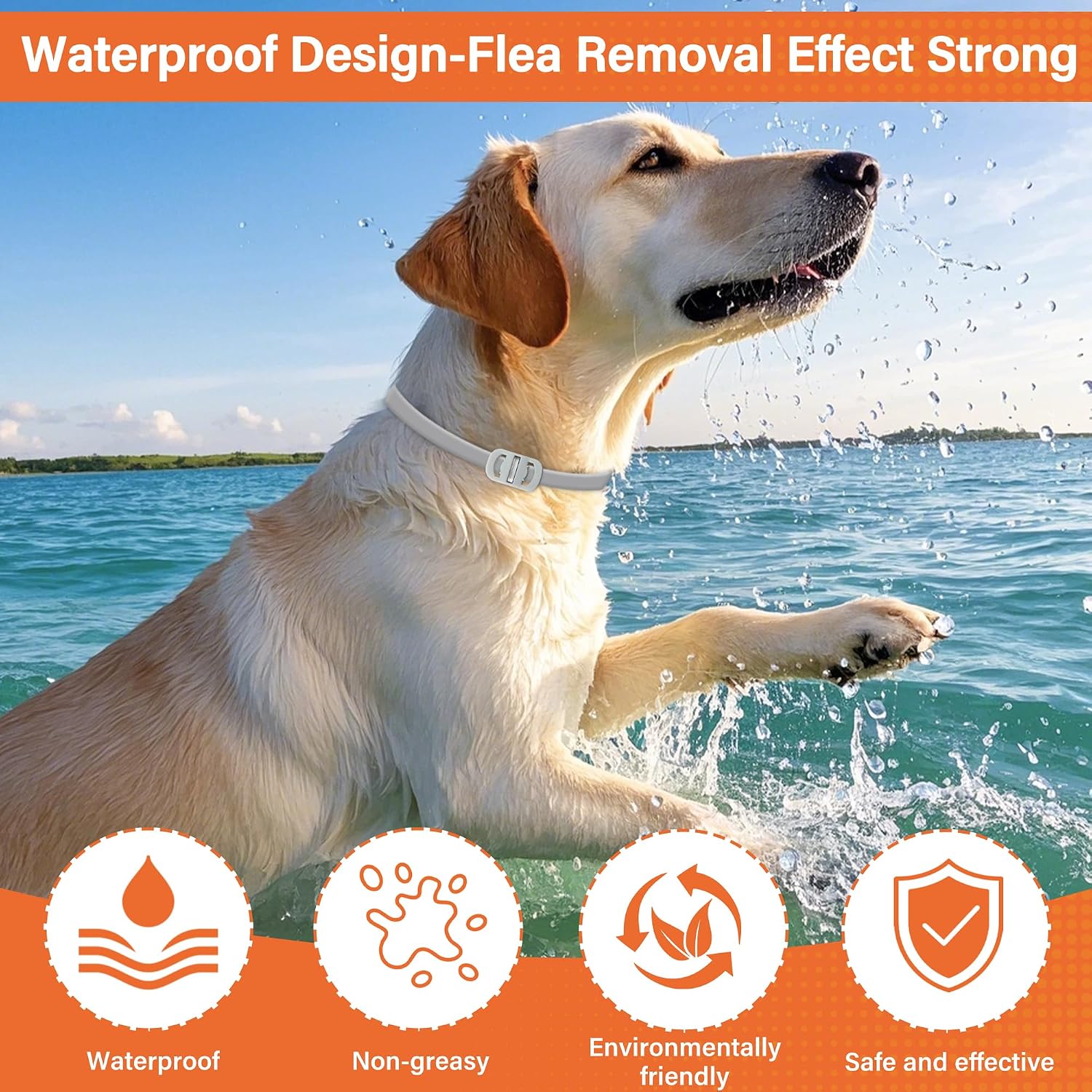 Reflective design of Vicsom flea collar for dog safety
