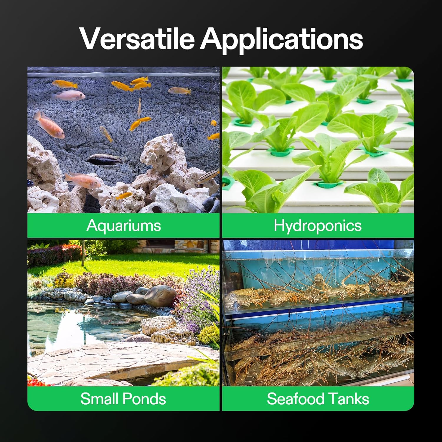 Complete Vivosun aquarium aeration system accessories pack
