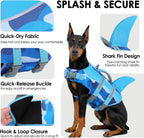 Adjustable pet lifesaver jacket showing reflective safety strips on the side.