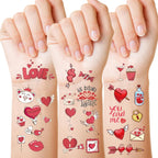Seeiuua Valentine's Day temporary tattoos for kids front view