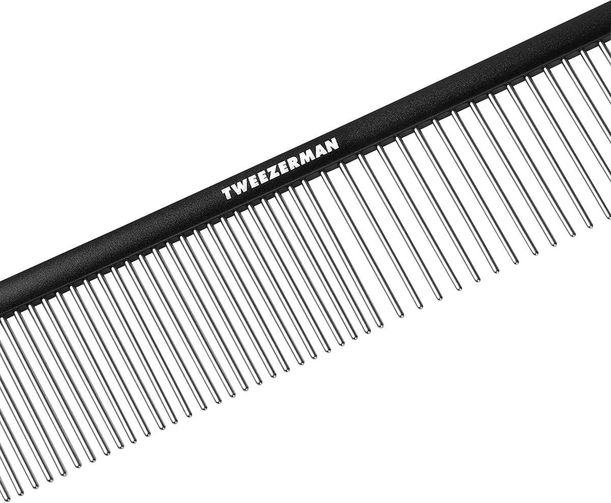 Tweezerman detangling comb wide and narrow teeth view