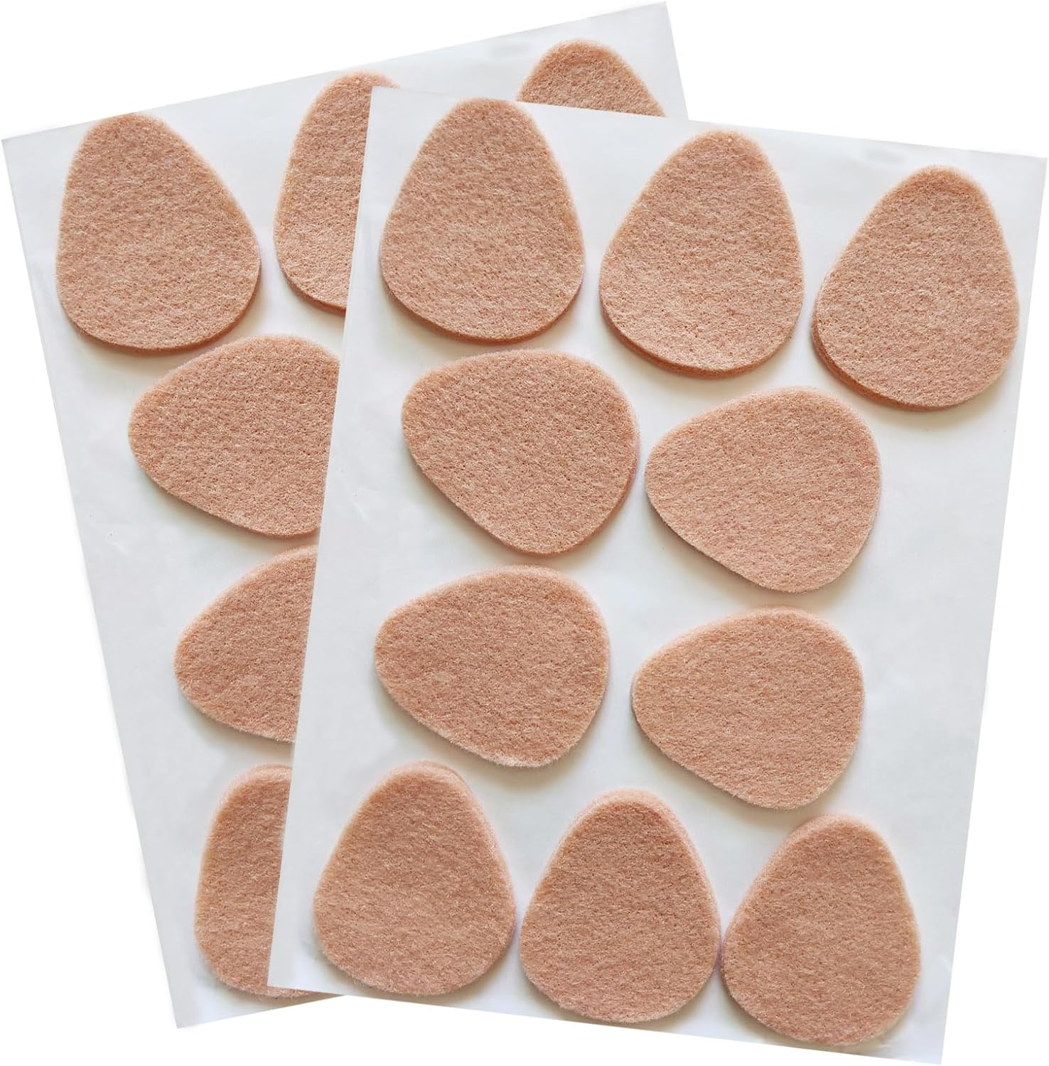 Misorita Felt Metatarsal Pads front view showing 20 piece pack for foot pain relief.