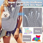 Natuya breathable mesh pet purse side profile