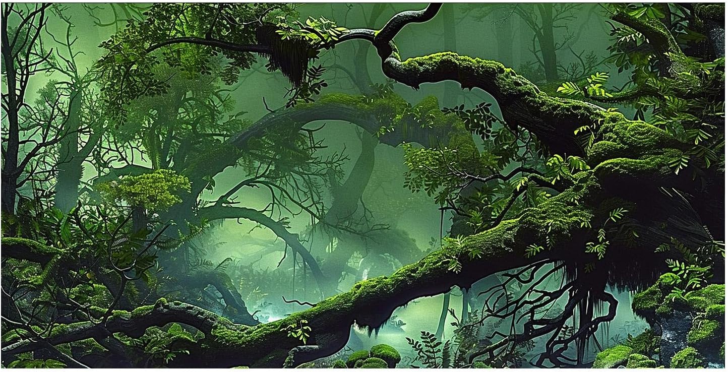 Aquarium Background, Aquatic Plant River Bed & Lake Tropical Undersea Tree Branch Fish Tank Background, 6 EVA Double-Sided Tapes 36x18 inches/90x45 - Image 11