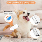 Close-up of the Petmolico pet shedding vacuum deshedding brush attachment collecting loose undercoat fur.