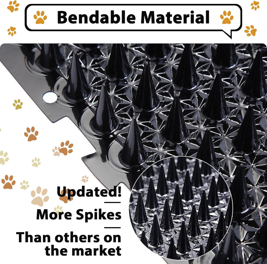 Set of 16 cat deterrent mats for outdoor use