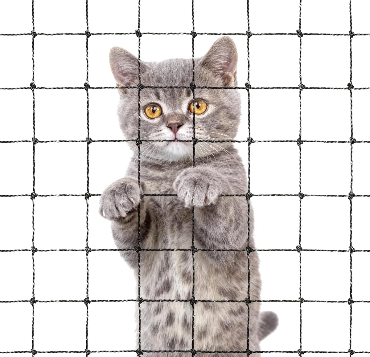 Lumirio cat balcony barrier safety netting front view