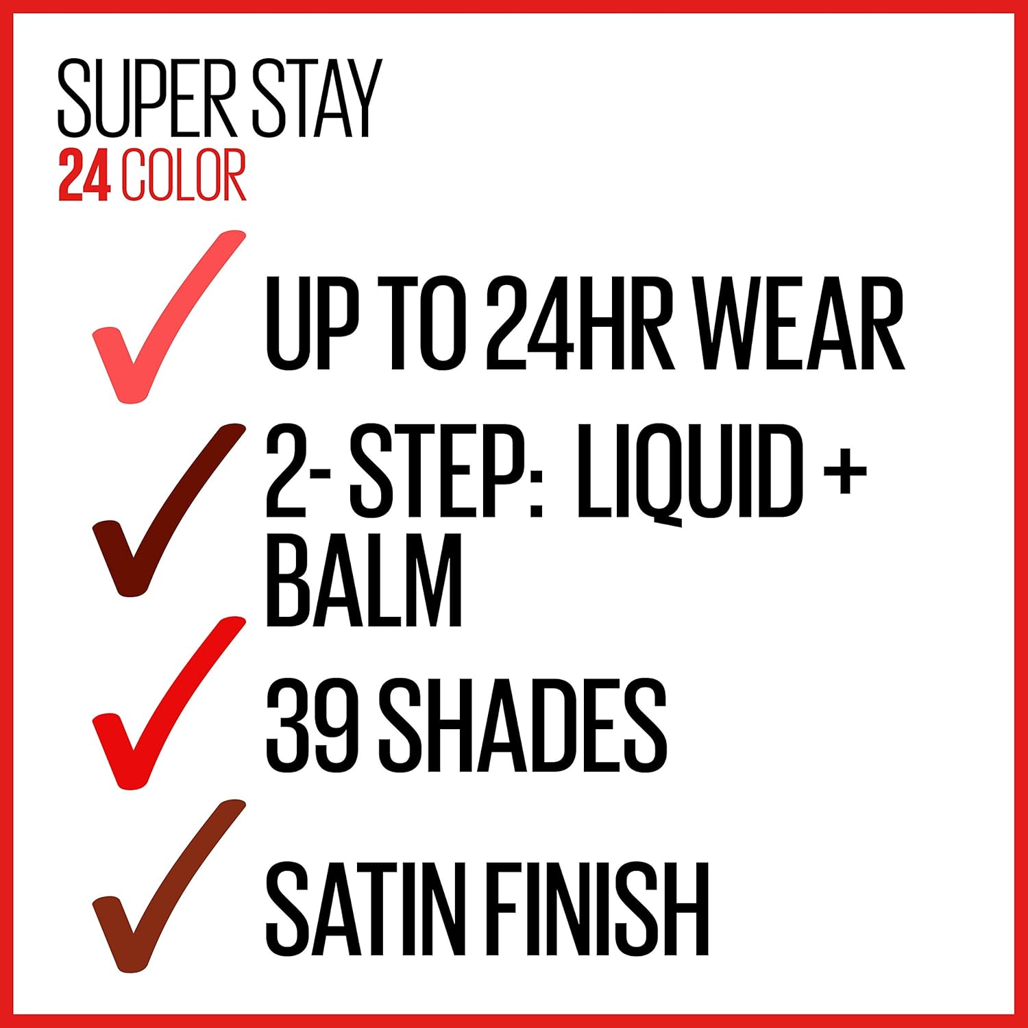 Maybelline Matte New York Super Stay dual ended longwear lipstick formula demonstration.