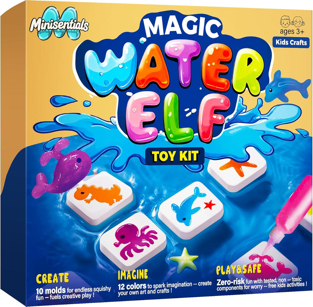 Minisentials Magic Water Elf Toy Kit front view packaging