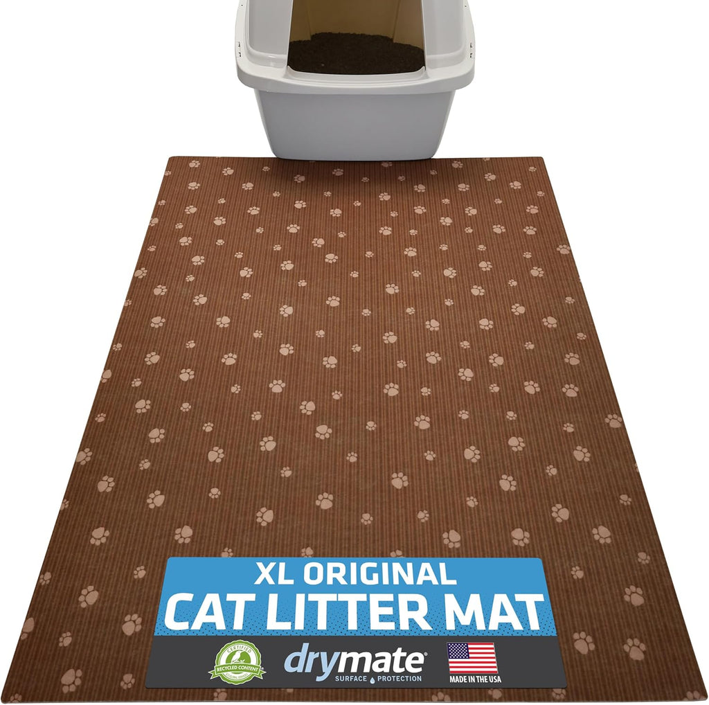 Drymate Cat Litter Box Mat, Litter Trapping Mat, Waterproof, Urine-Proof, Absorbent, Machine Washable, Soft on Paws, Contains Mess, Protects Floors, Kitten Supplies, Dark Grey, 28x36 XL - Image 13