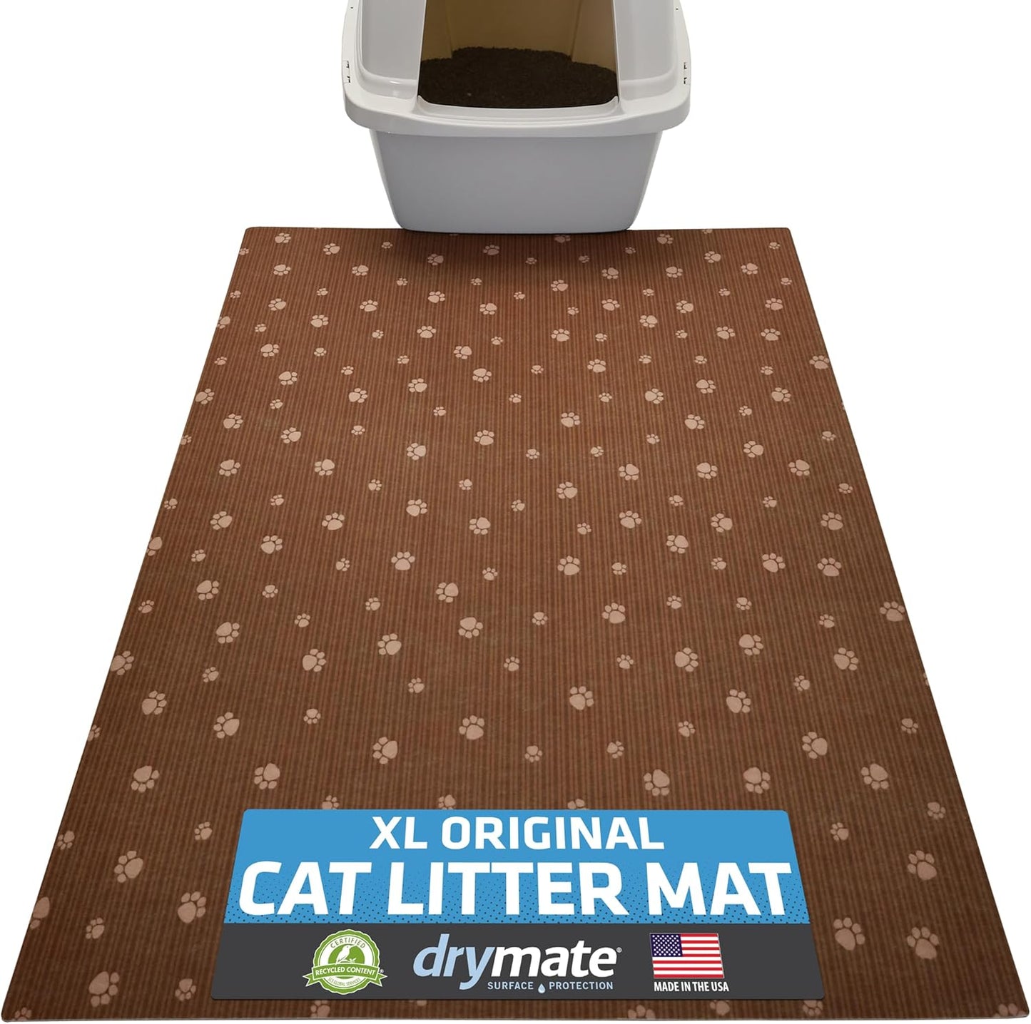 Drymate Cat Litter Box Mat, Litter Trapping Mat, Waterproof, Urine-Proof, Absorbent, Machine Washable, Soft on Paws, Contains Mess, Protects Floors, Kitten Supplies, Dark Grey, 28x36 XL - Image 13