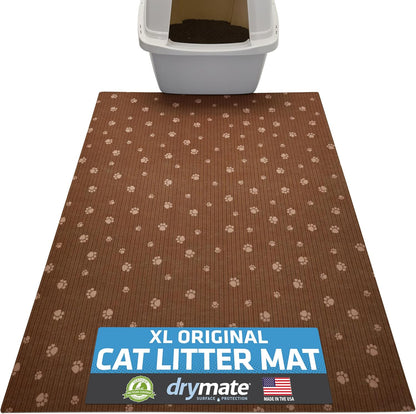 Drymate Cat Litter Box Mat, Litter Trapping Mat, Waterproof, Urine-Proof, Absorbent, Machine Washable, Soft on Paws, Contains Mess, Protects Floors, Kitten Supplies, Dark Grey, 28x36 XL - Image 13