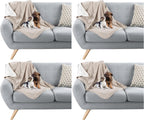 Premium imported sherpa dog blanket draped elegantly over a bedroom mattress