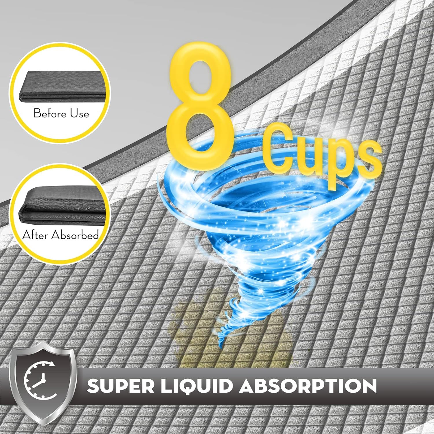 Croci puppy pads with six layer leak proof technology cross section view