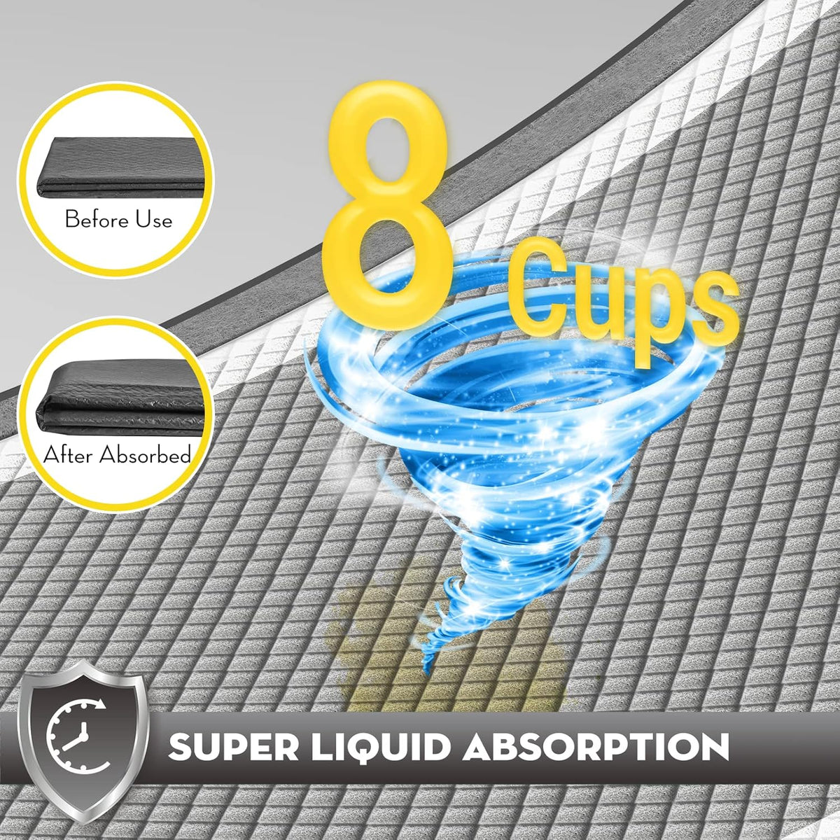 Croci puppy pads with six layer leak proof technology cross section view