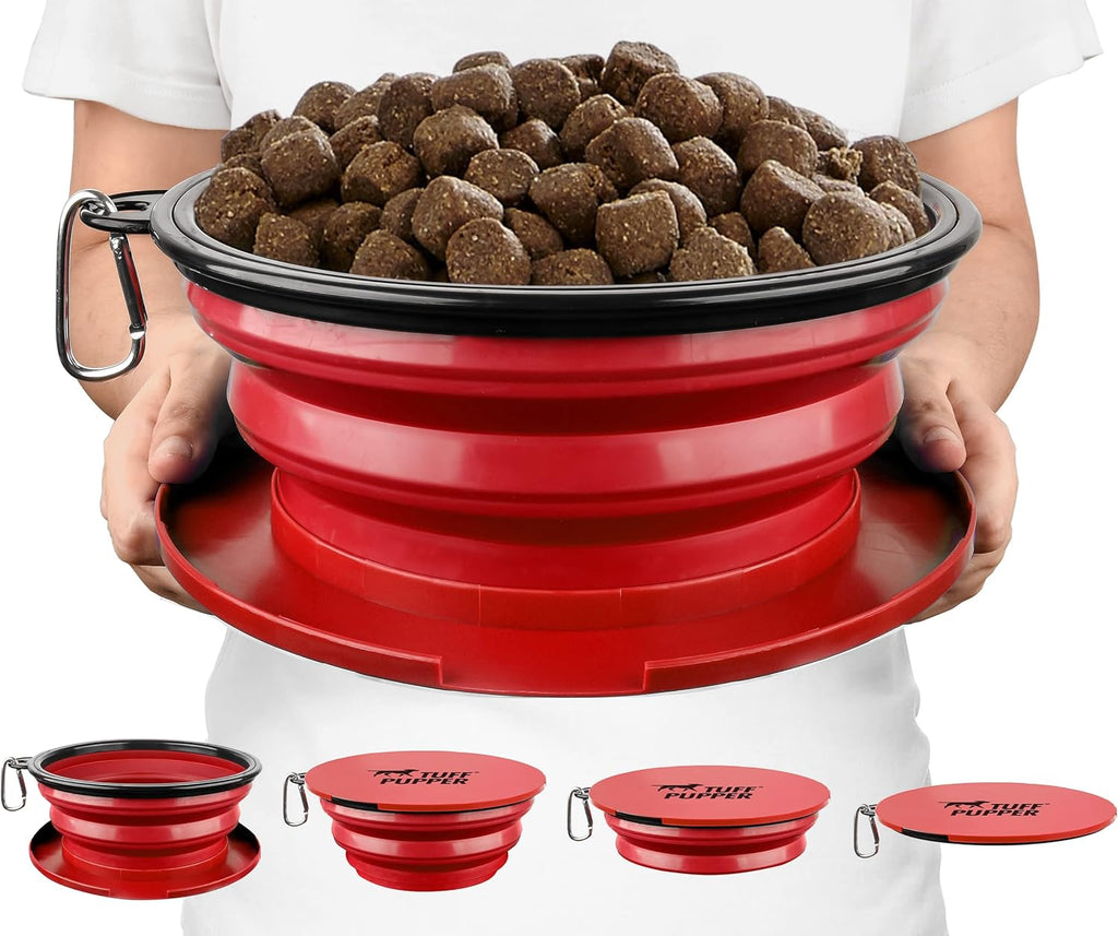 Tuff Pupper SuperBigSlurp Collapsible Dog Bowls, Extra Large Capacity, Portable, Food Safe, Odorless, Non-Toxic Silicone - Image 10