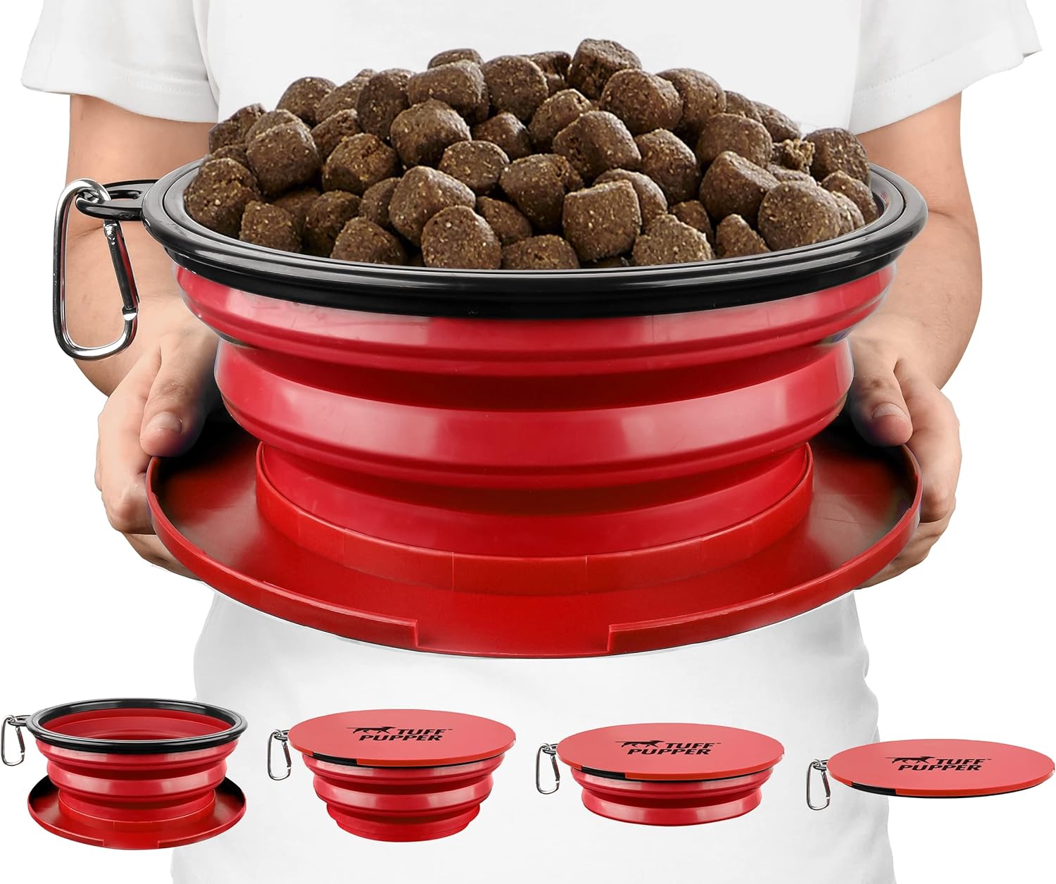 Tuff Pupper SuperBigSlurp Collapsible Dog Bowls, Extra Large Capacity, Portable, Food Safe, Odorless, Non-Toxic Silicone - Image 10