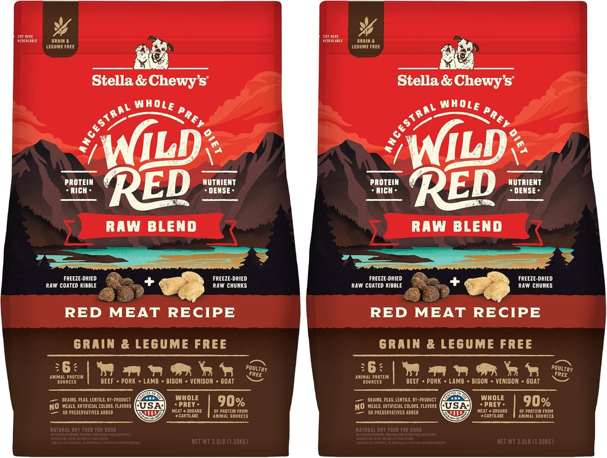 Stella & Chewy's Wild Red Raw Blend Kibble - Premium Freeze-Dried Raw Coated Dog Food - Perfect For Picky Eaters - High Protein Grain Free with 6 Poultry Sources - 3.5lb Bag - Image 10