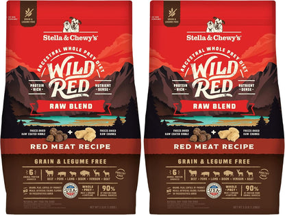 Stella & Chewy's Wild Red Raw Blend Kibble - Premium Freeze-Dried Raw Coated Dog Food - Perfect For Picky Eaters - High Protein Grain Free with 6 Poultry Sources - 3.5lb Bag - Image 10