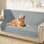 hyha Waterproof Dog Blanket, Soft Pet Bed Blankets, Waterproof Sofa Couch Cover for Dogs Washable, Reversible Pet Couch Covers for Sofa Furniture (30x70 Inch, Grey/Dark Grey) - Image 11