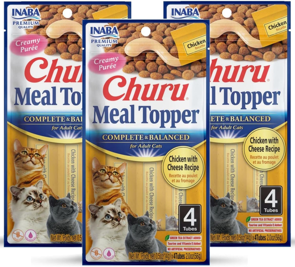 INABA Churu Meal Topper for Cats, Complete & Balanced, Creamy, Lickable Pure Cat Food Topper, 0.5 Ounce Tube, 12 Tubes (4 per Pack), Tuna with Scallop Recipe - Image 14