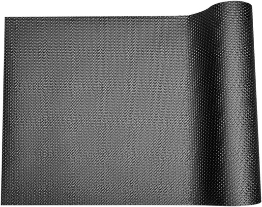 SISIPAI LIFE Bearded Dragon Tank Accessories front view showing the flat black non adhesive reptile terrarium liner mat