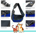 Adjustable shoulder strap detail on Pucewmy pet sling