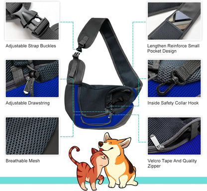 Adjustable shoulder strap detail on Pucewmy pet sling