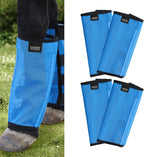 Harrison Howard Loose Fitting Fly Boots UV-Protective Extra Tough Mesh Ventilated Four Fasteners Stay-on Design Protect Horse Legs & Stomp-Reducing Set of 4 Deep Navy Large - Image 12