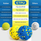 Kimee Dog Balls Tennis Ball Toys Dog Toys for Aggressive Chewers Durable Teething Chew Toys Water Toy Fetch Ball for Large Medium Small Dog and Puppies (4 Balls) - Image 2