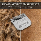 Rear view of the universal snap on detachable mechanism compatible with standard grooming clippers.