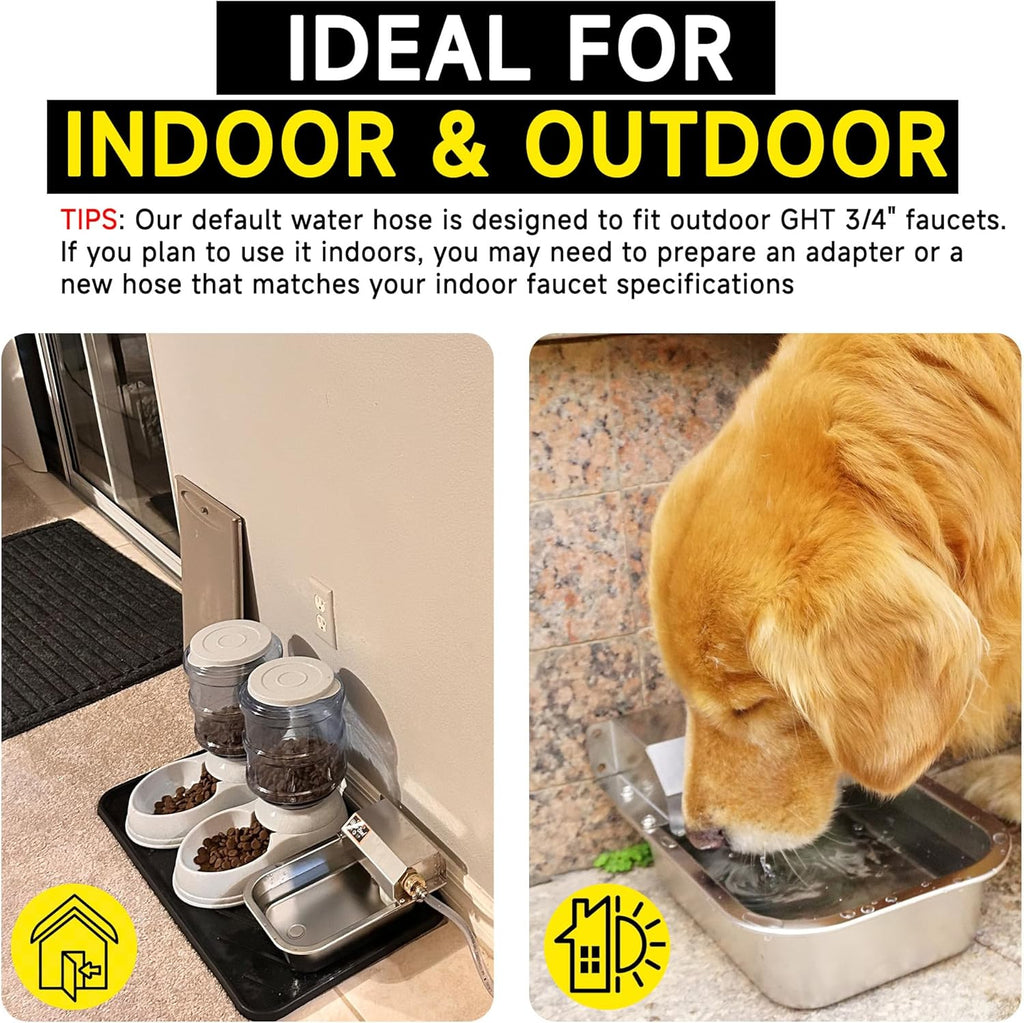 Petsolon automatic pet feeder bottom drain valve close up view