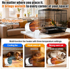 Side-enclosure installation view highlight of the expanded range non light space heater.