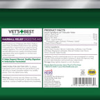 Vet's Best hairball support remedy chicken flavor supplement bottle showing ingredients