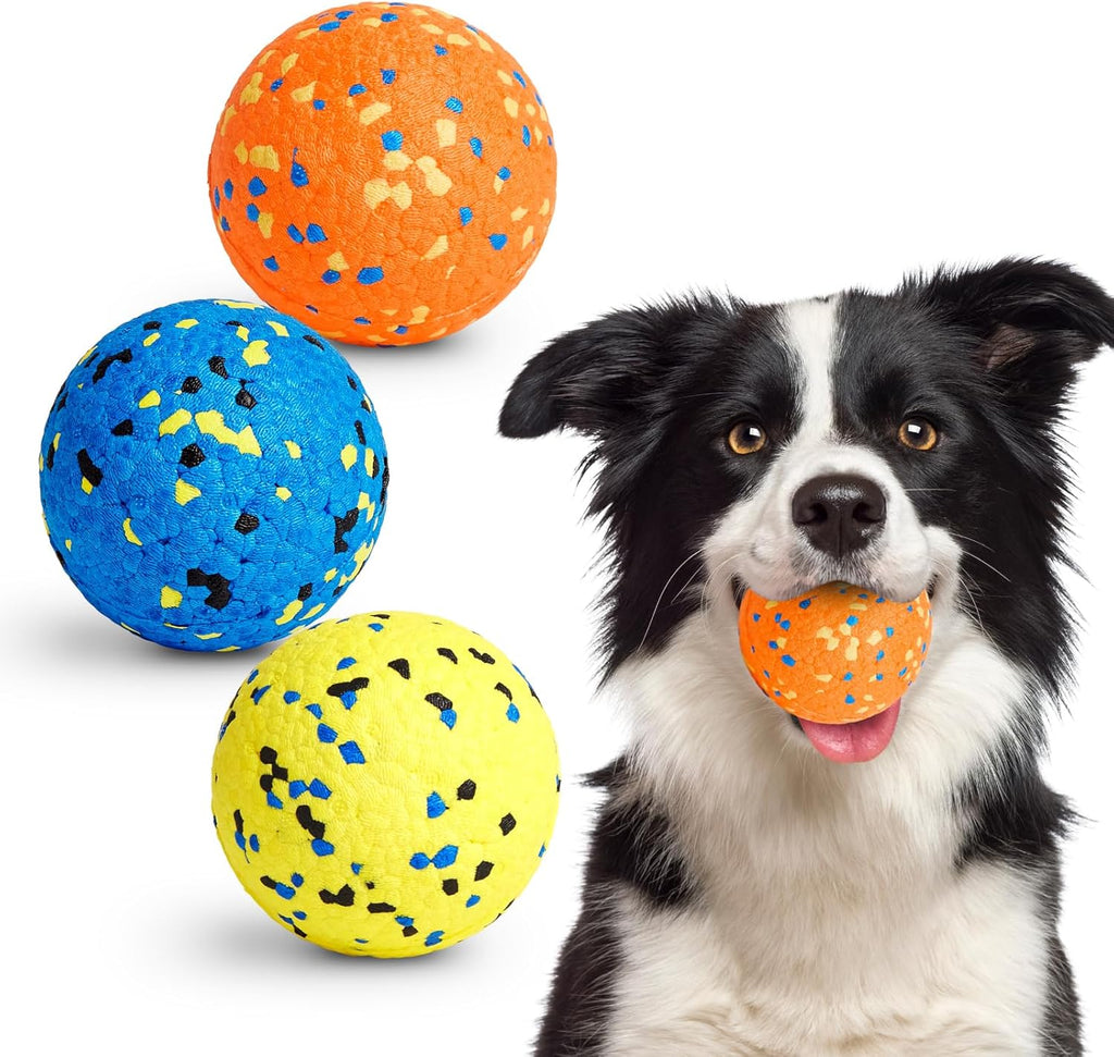 Kimee Dog Balls Tennis Ball Toys Dog Toys for Aggressive Chewers Durable Teething Chew Toys Water Toy Fetch Ball for Large Medium Small Dog and Puppies (4 Balls) - Image 12
