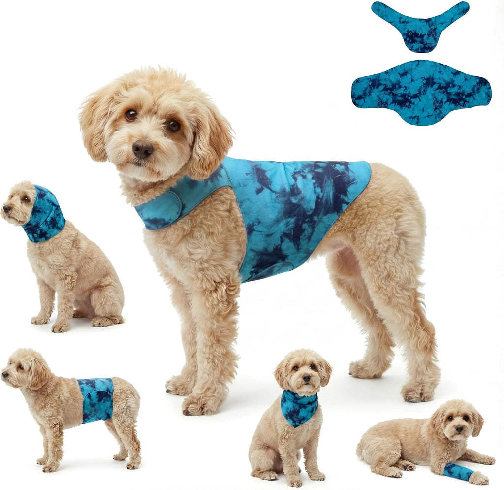 DAJIDALI(R) Dog & Cat Anxiety Vest & Spay Recovery Suit - Silent Adjustable Calming Wrap for Surgery & Thunderstorms - 2-Piece Cone & Recovery Onesie Alternative - Image 13
