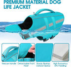 KAMA BRIDAL high buoyancy dog swimming vest side view showing reflective safety stripes